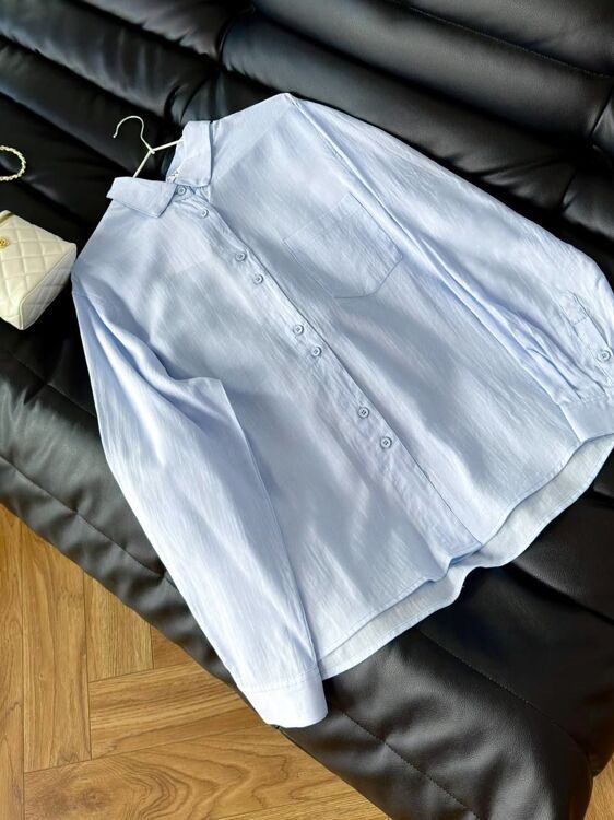 Рубашка цвет розовый голубой onesize (подходит на rus 42-46) (9091)