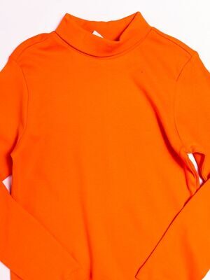 Водолазка для мальчика хлопковая цвет оранжевый на рост 134 см 8-9 лет OVS