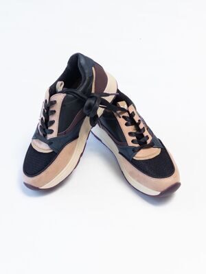 Кроссовки для девочки с пробковой стелькой цвет розовый/черный размер обуви 36 длина стельки 23 см TU