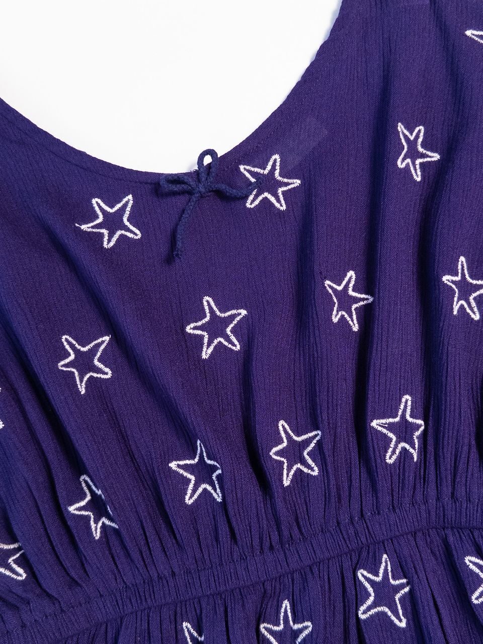 Платье-туника в поясе резинка цвет фиолетовый принт Звезды на рост 116 см 5-6 лет Primark