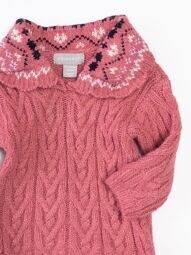 Платье узорной вязки с воротником цвет розовый/узор на рост 62 см 0-3 мес Primark