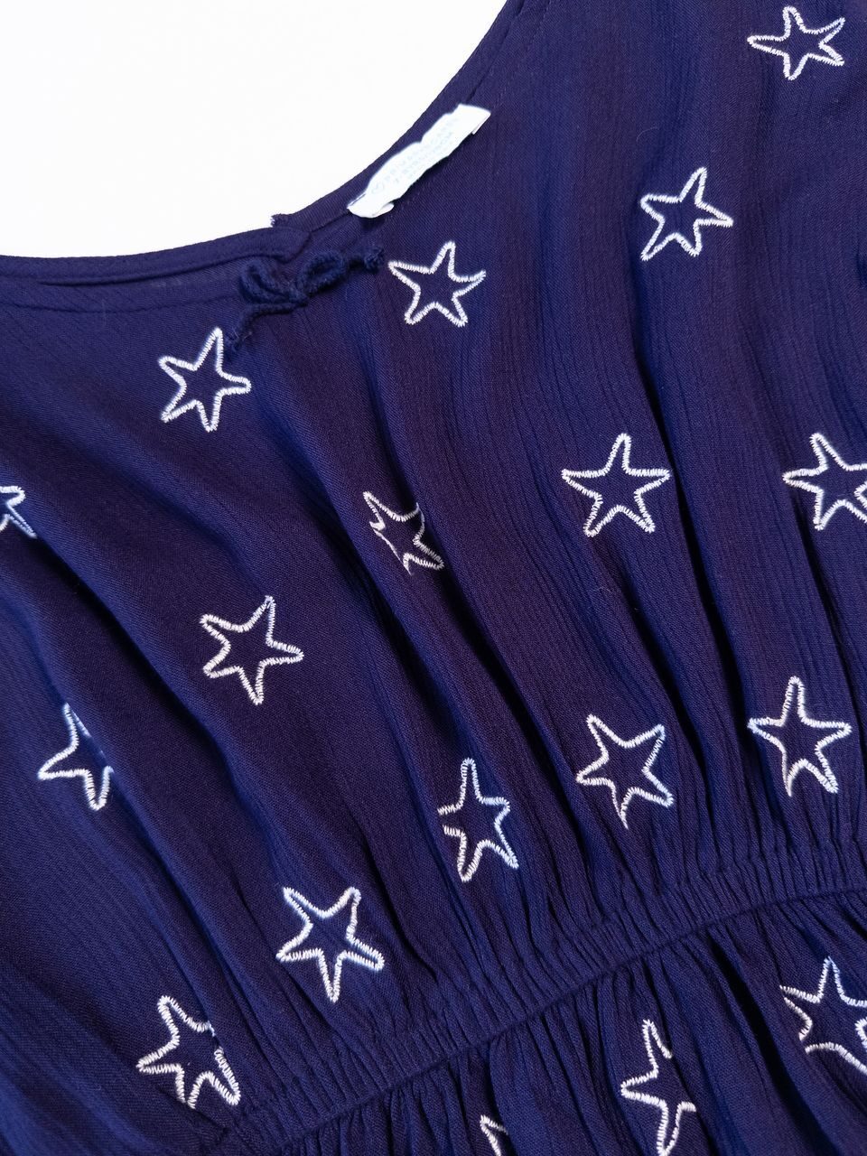 Платье-туника в поясе резинка цвет фиолетовый принт Звезды на рост 128 см 7-8 лет Primark