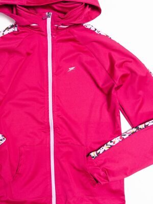 Толстовка спортивная для девочки со скрытым капюшоном, рукав реглан цвет розовый/узор на рост 158 см Primark