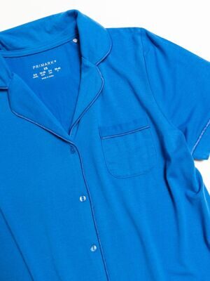Рубашка женская с примесью вискозы   цвет синий размер EUR 34/36 (rus 40-42) Primark