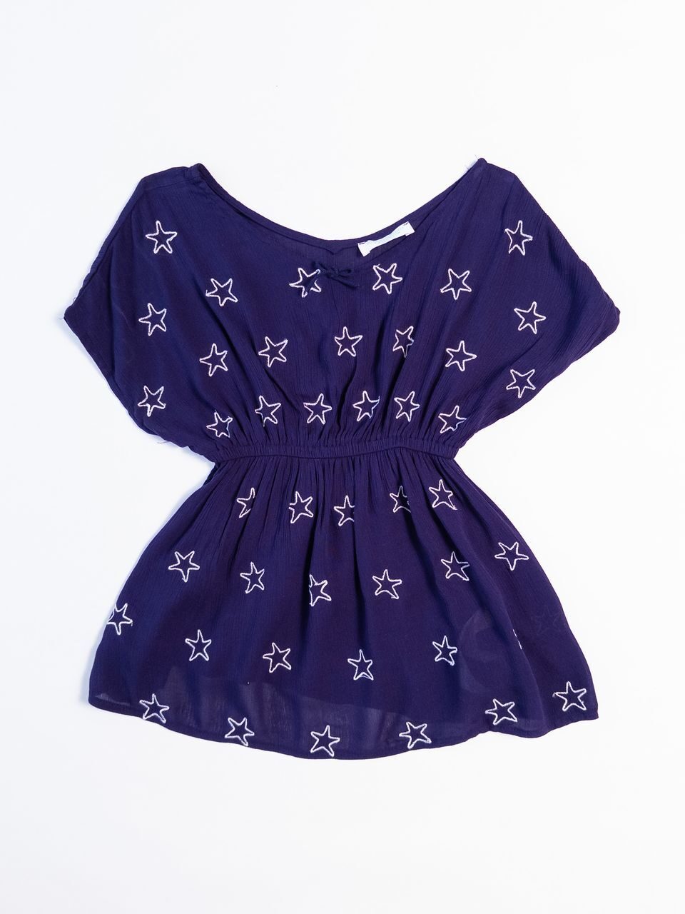 Платье-туника в поясе резинка цвет фиолетовый принт Звезды на рост 104 см 3-4 года Primark