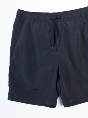 Шорты нейлоновые мужские свободного кроя с утягивающим шнурком в поясе/карманами цвет черный размер M H&M