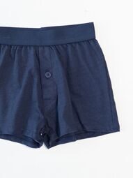 Трусы-шорты хлопковые для мальчика  с гульфиком цвет темно-синий рост 92-98 см George